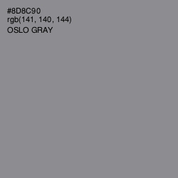 #8D8C90 - Oslo Gray Color Image